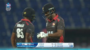 5.8M views · 65K reactions | UAE came flying out of the blocks in pursuit of 126 at Zayed Stadium in Abu Dhabi. Watch as Mustafa, Usman and D'Silva took a huge chunk out of that target inside the first 10 overs  T20WorldCup | ICC T20 World Cup | Facebook