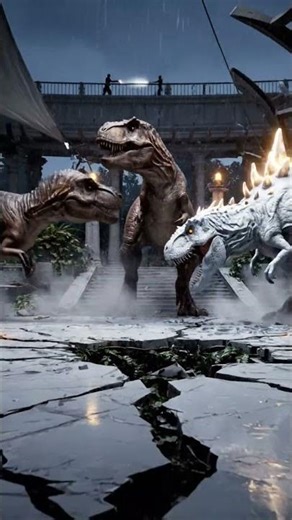 T-Rex vs Spino vs Indominus Rex Clash | shorts