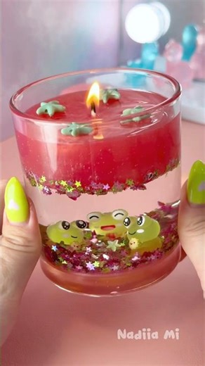 Pink Frog Water Candle 🐸✨ DIY ASMR | So Cute & Satisfying