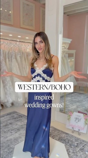 Wedding dresses for the western boho bride! Comment on your favorite! 💍 #bohowestern #weddingdress