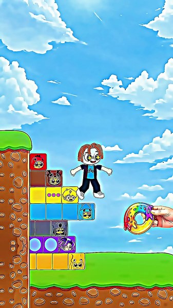 Bobby Block Tower Jump Fall! 🧱 #shorts #bobby #gacha