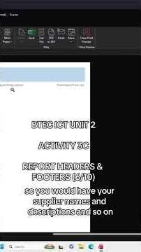 Report Headers & Footers BTEC ICT #bteclevel3 #access #database #ictteacher #examrevision