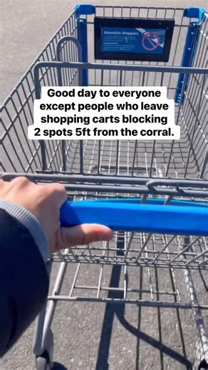 Return Grocery Carts Back to Corral Please! 🛒