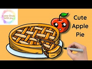 How to Draw a Cute Apple Pie | How to Draw a Cute Apple Pie Step by Step