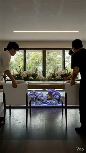 Modern Glass Aquarium Dining Table – Full Build Timelapse🤯