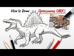 How to Draw Spino Spinosaurus dinosaur from ARK Survival Evolved Easy Step By Step