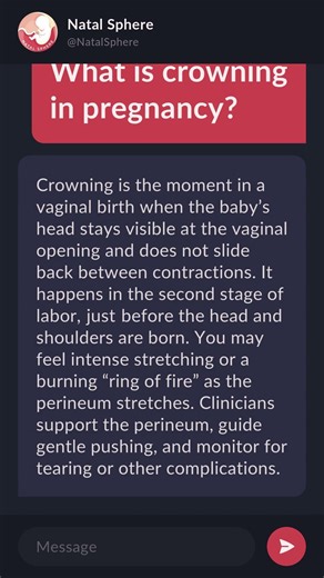 What is crowning in pregnancy?