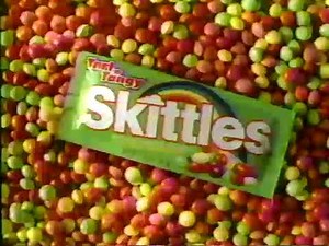 Skittles 1991 Tart N' Tangy, Wild Berry, Tropical Flavors Commercial (VHS Footage)