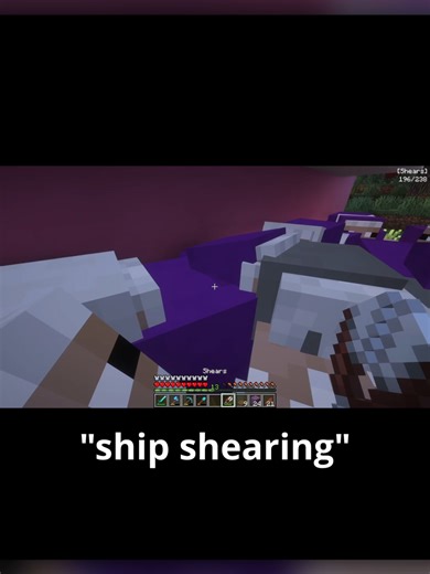 I like ship shearing #minecraft #mcyt #minecraftfunnymoments #moddedminecraft #mca #100babychallenge