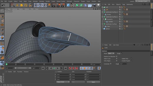 C4D机器人建模教程