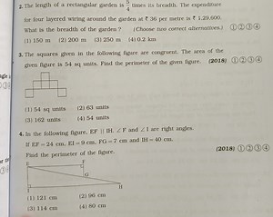 The length of a rectangular garden is \frac { 5 } { 4 } times i... | Filo