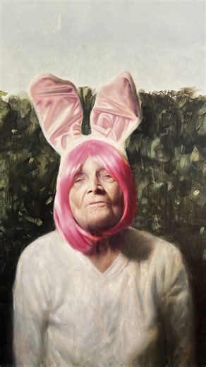 @art on Instagram: "Jason Bard Yarmosky (@jasonbardyarmosky) is a painter whose work tenderly explores aging, memory, and the emotional complexity of time passing. Working closely with his grandparents over many years, Yarmosky approaches portraiture as an intimate form of documentation—using humor, costume, and vulnerability to honor the fullness of a life rather than reduce it to decline. In ‘Time Has Many Faces’, Yarmosky presents paintings and drawings that trace aging as both playful and pr
