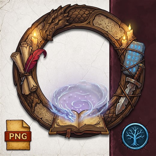 Loremaster Bard Token Border: for Dnd 5e Character Portraits - Etsy