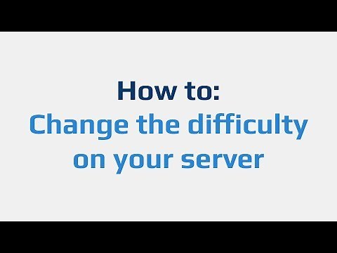 How to: Change the difficulty on your server