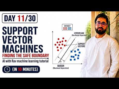 Support Vector Machines (SVM) Explained in 10 Minutes | Finding the Safe Boundary (Day 11/30)