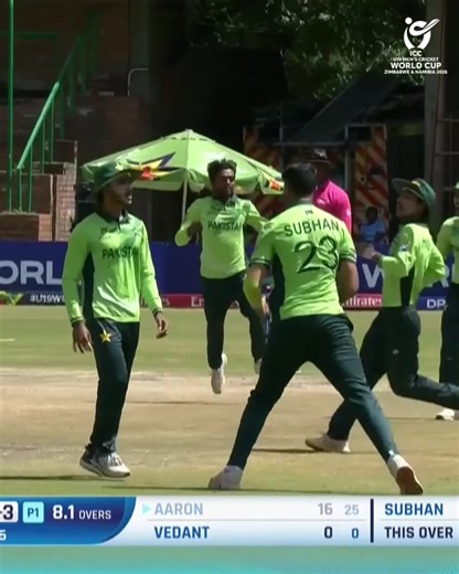 Abdul Subhan on target to knock over the stumps 🎯 #U19WorldCup broadcast details 👉 https://www.icc-cricket.com/tournaments/u19-cricket-worldcup-2026/news/broadcast-details-for-icc-u19-men-s-cricket-world-cup | ICC Cricket World Cup