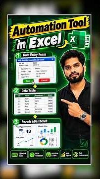From Data Entry to Dashboard — Fully Automated! 🚀 #excel