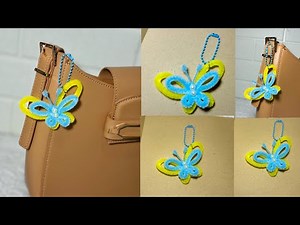 Fuzzy Wire Craft - DIY Pipe Cleaner Keychain Easy How To Make Butterfly