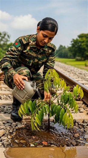 🌟 Bangladesh Army Girl & the Magical Lychee Tree 🍃✨#youtubeshorts
