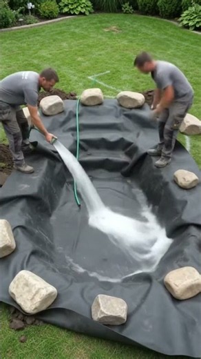 DIY Backyard Fish Pond Makeover 🐟🌿 | Transform Your Garden into a Peaceful Oasis!” #pondtips