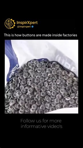 InspirXpert | AI & Tech on Instagram: "The Industrial Journey of a Button 🔘🏭​Caption: ​"We touch them every day, but have you ever seen the engineering required to make a single button?​It starts as a raw polyester resin paste. 1️⃣ Extrusion: The raw material is compressed and extruded to remove air bubbles. 2️⃣ Blanking: The soft sheets are cut into 'blanks' (raw discs). 3️⃣ Curing & Turning: Once hardened, high-speed lathes carve the specific profile (the rim and center). 4️⃣ Drilling: Autom