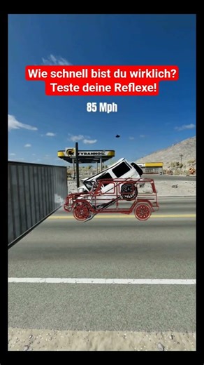 Teste deine Reflexe! Stoppe das Auto vor dem Crash #beamng #deutsch # #reflexion #autounfall