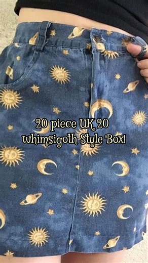 Sophie ✨ on Instagram: "20 piece whimsigoth Style Box for Bridgit! Such a fun one to do, delighted with how this turned out! Anything over a size 12 becomes harder to find with whimsigoth fashion, so this one took a little longer than it usually would with my style boxes. Would love to go more like this in the future! #whimsigoth #stylebundle #personalshopping #90saesthetic #90sfashion #romanticgoth #witchaesthetic #whimsical #whimsigothic"