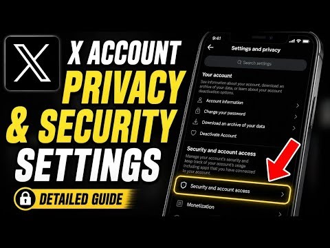 How to activate X account privacy settings and login security - Detailed Guide