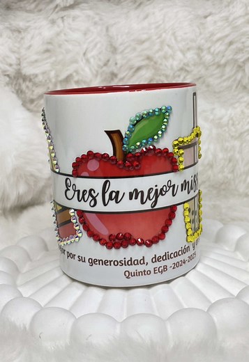 #tazasconpiedreria #tazapersonalizada #tazamaestra