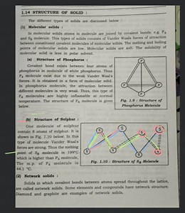 1.14 STRUCTURE OF SOLID :The different types of solids are dis... | Filo