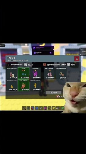 Steal A Brainrot Script *Op* Freeze Trade Machine 🌲👾 #roblox #stealabrainrot #fyp #delta #fyp