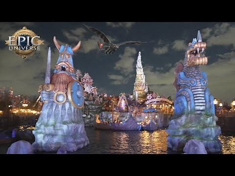 (4K) Epic Universe | Isle of Berk (FULL Tour at NIGHT) How To Train Your Dragon POV Walkthrough