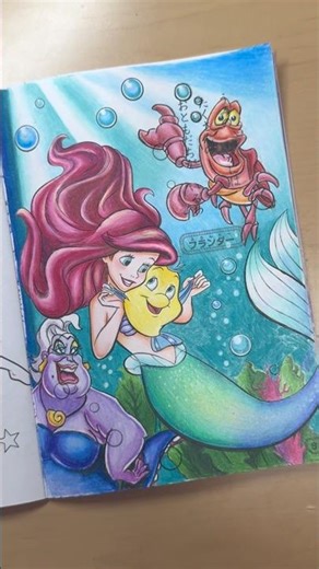 アリエルリベンジ！！ #thelittlemarmaid #アリエル #色鉛筆 #塗り絵