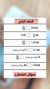 301K views · 3.5K reactions | مقارنة الكسور العشرية الصف الرابع الابتدائي رياضيات جزء متوقع بنسبة كبيرة في اي امتحان ترم ترم تاني #مستر_محمد_ابراهيم‏ #الصف_الرابع_الابتدائي #رياضيات #education #تعليم #math #mathematics | مستر محمد ابراهيم Mr mhmd ebrahim | Facebook