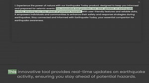 and prepared for seismic events. This innovative tool provides real-time updates on earthquake activ