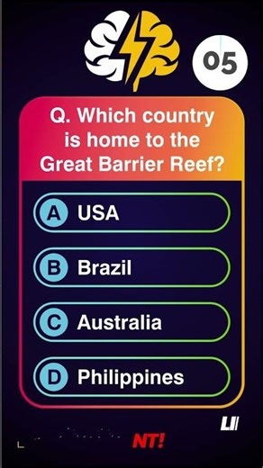 🌊 Which Country Has the Great Barrier Reef? | Quick Quiz 🌍 #quizshorts