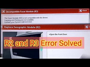 Xerox 5855 Xerox 5955 Incompatible Xerographic Module and Xerox Fuser Unit || Xerox Chip Reset