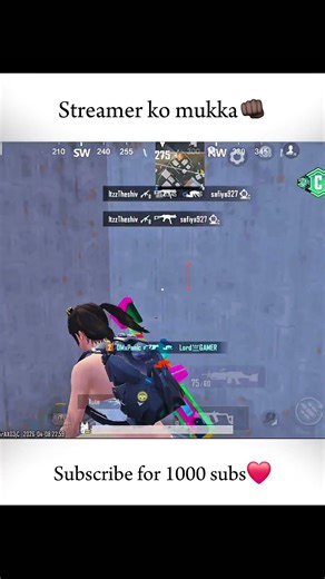 Streamer got fist🤡😱................................#bgmishorts #bgmi #bgmigameplay