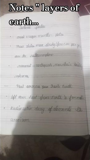 notes - layers of earth