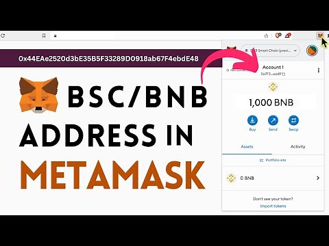 Find BNB / BSC Network Wallet Address in Metamask