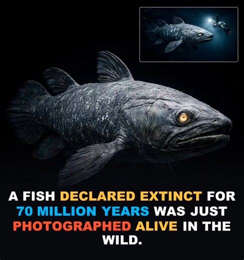 The coelacanth was believed to have vanished with the dinosaurs. Yet in 2025, marine biologists in Indonesia documented the ancient fish alive in the Maluku Archipelago, capturing the first-ever photograph of a coelacanth in its natural habitat. Until now, sightings were limited to accidental catches or submersible footage. This image confirms the species is still quietly surviving in deep ocean waters. Thought to have gone extinct around 70 million years ago, the coelacanth is often called a “l