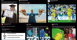 Los mejores memes de la expulsión de Cristiano Ronaldo y su amague de agresión al árbitro: de la comparación con Messi al dardo del equipo rival