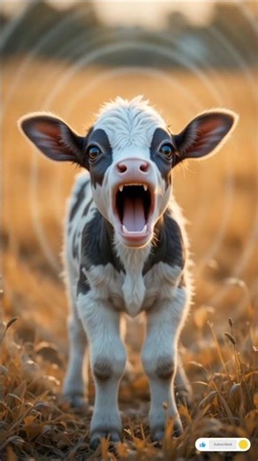 Cute Baby Calf Sound 🐮 | Real Desi Cow Voice| Indian Village Animal Mooing | Cow Sound Video #shorts