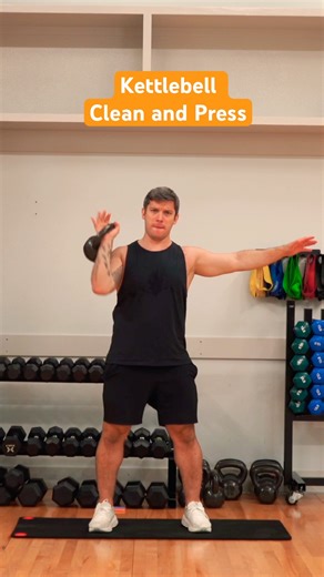 Kettlebell Clean & Press – Advanced Power Strength Move 💥 #shorts