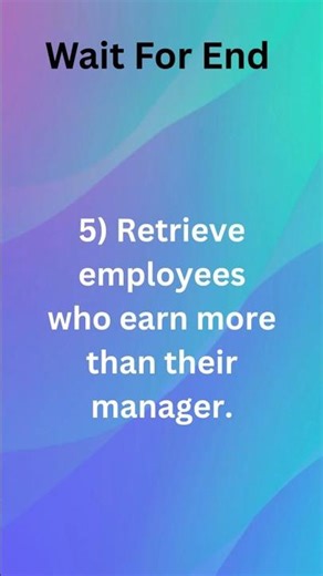 Oracle SQL Interview Question | Employees who earn more than their Manager #shorts #sql #trending