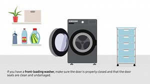 Water leaks from the washing machine are almost always related to controllable circumstances that are easily remedied. This video focuses on inspecting the supply hoses, connections and door seal, & more. More information: http://j.mp/334sOgV | Samsung Support