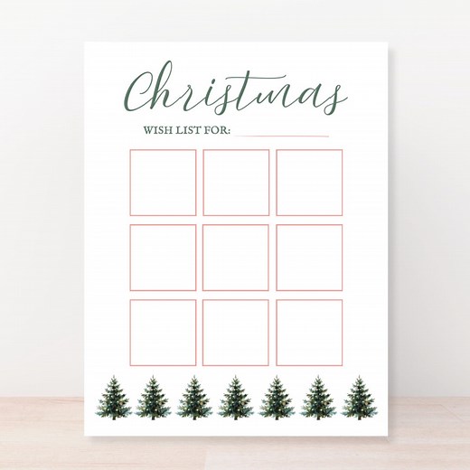 Customizable Christmas Wish List for Kids I PDF & Canva Template - Etsy