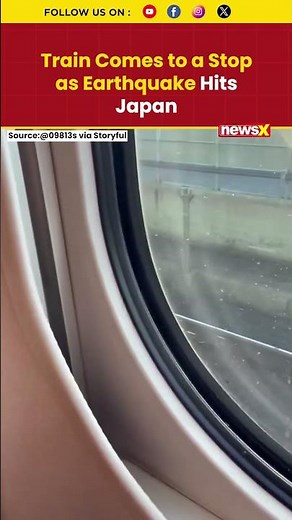 Train Comes to a Stop as Earthquake Hits Japan #japanearthquake #earthquake #viralvideo