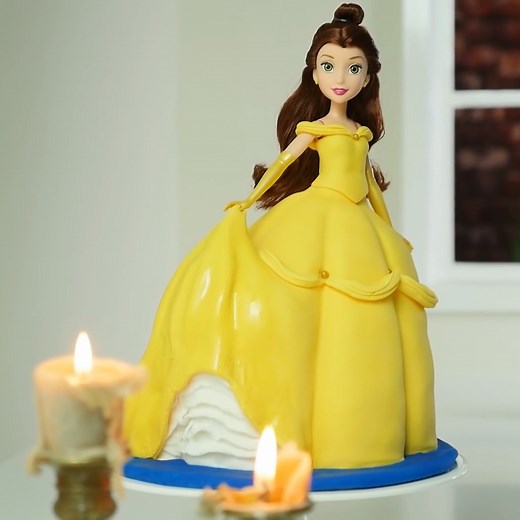 1.4K views · 22 reactions | Let's make a beautiful Belle cake with her iconic yellow dress from Beauty and the Beast :) | Ann Reardon How To Cook That | Facebook