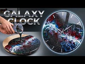 Making a Stunning Galaxy Resin Clock | Satisfying Epoxy Pour – Resin Art